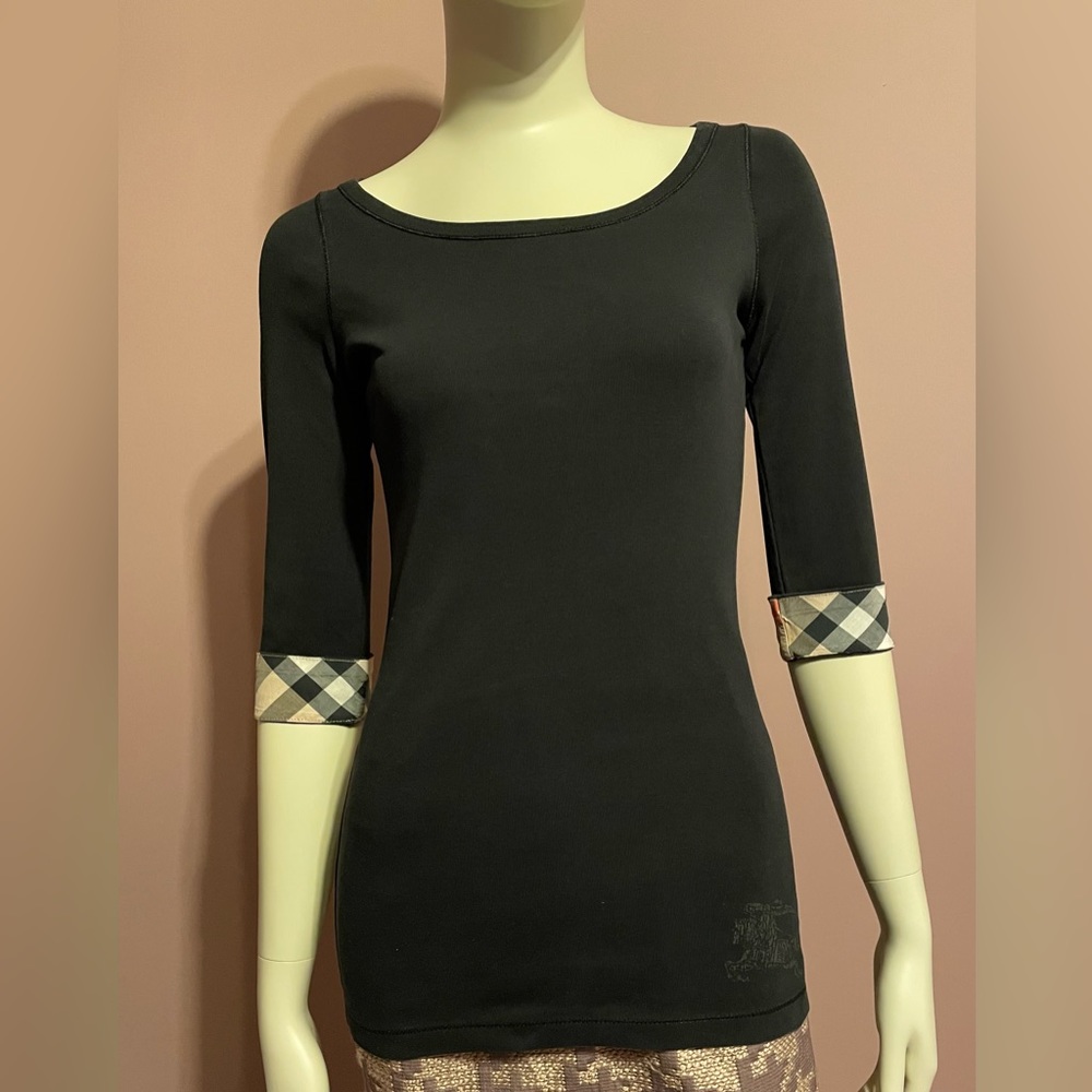 Authentic Burberry long scoopneck top